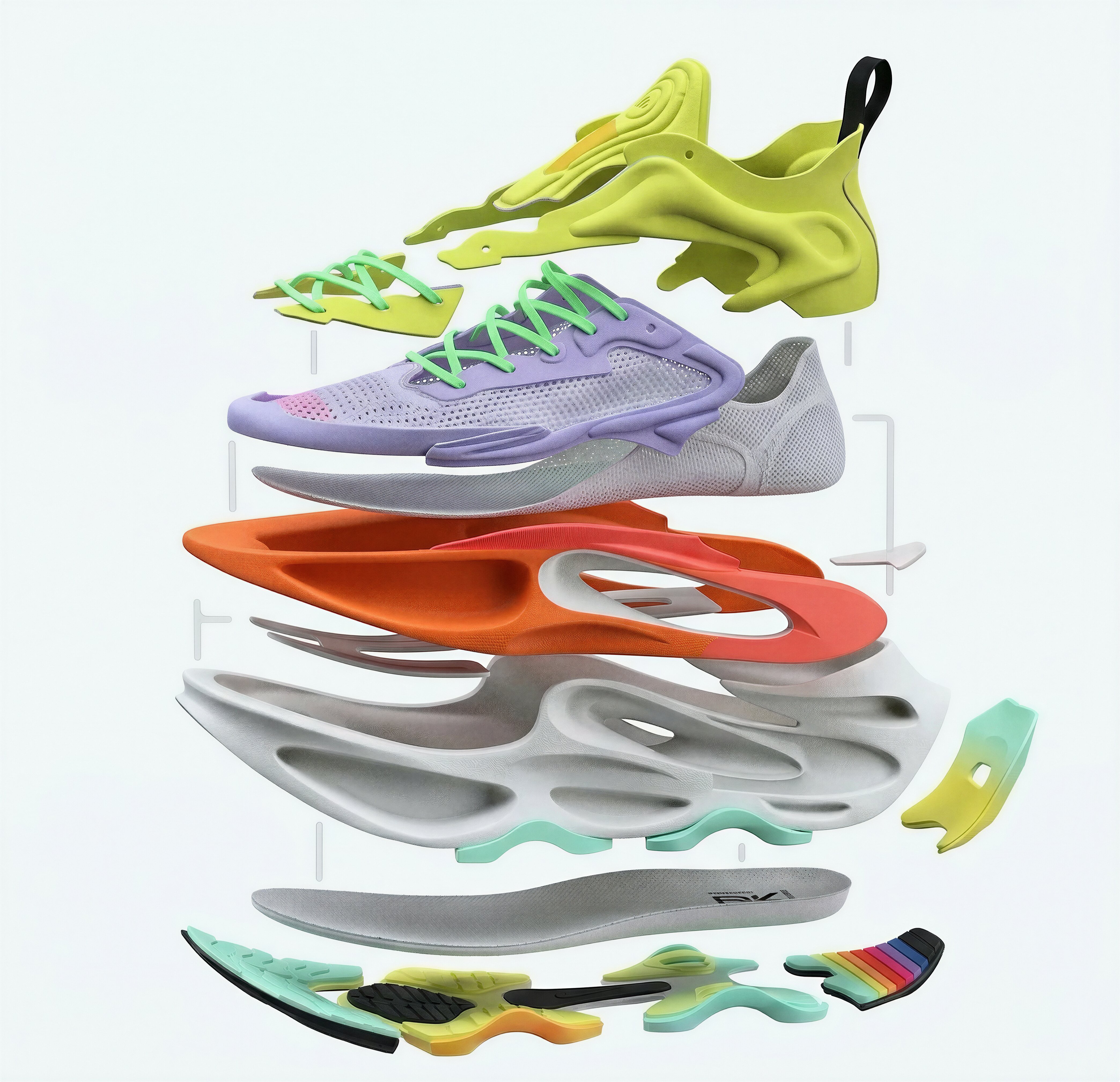 Exploded view of SKY RUNNERS